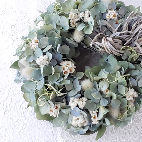 紫陽花リース ドライフラワー リース 瑠花 通販 17473904 紫陽花リース ドライフラワー リース 瑠花 通販 17473904