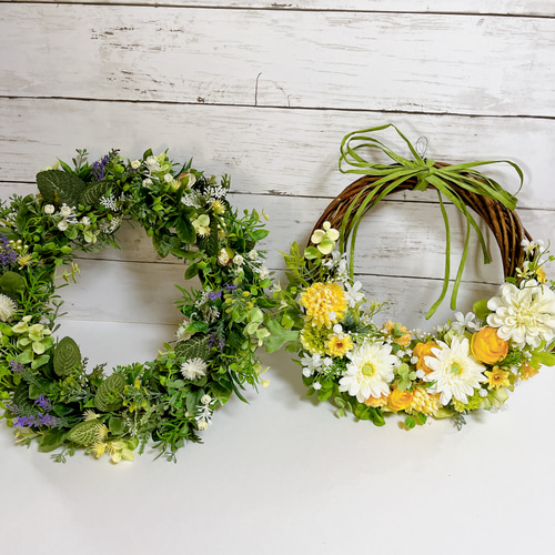 贈り物にも＊ 爽やかラベンダーとグリーンのリース・30㎝・玄関にも  