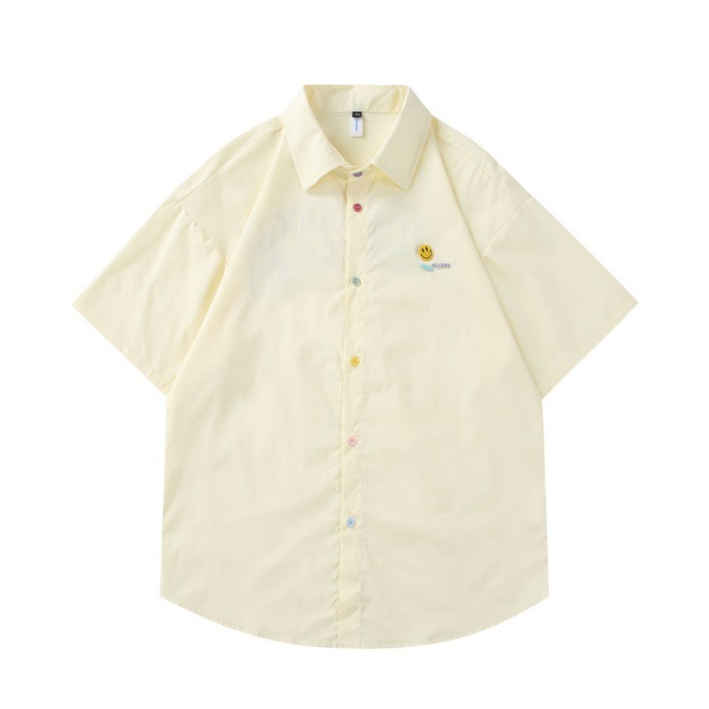 男の半袖シャツ青春レトロシャツはおしゃれでゆったりしている W320
