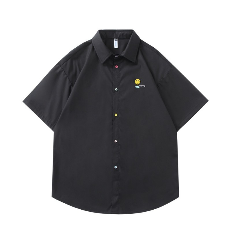 男の半袖シャツ青春レトロシャツはおしゃれでゆったりしている W320