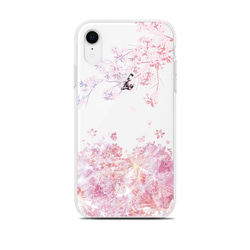 光花 - 和風 iPhone クリアケース/ハード or ソフト【Re:design/ハート/桜/蝶】 5枚目の画像