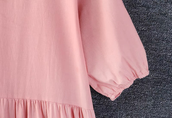 レディース 綿  ロングワンピース カジュアル ワンピース  半袖 ゆったり 大きいサイズ  夏 7枚目の画像