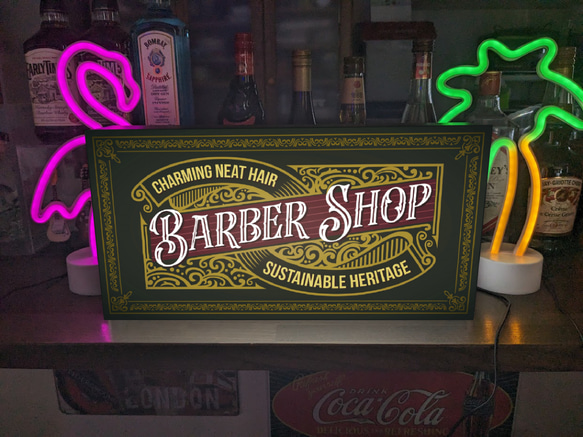 Lサイズ】バーバー ヘアーサロン 理容室 床屋 オープン クローズ