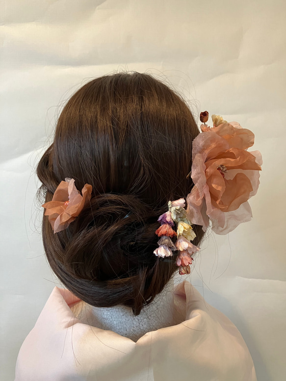 髪飾り、コサージュ、桜染め　 3枚目の画像