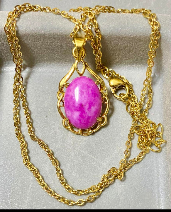 天然石スギライト ネックレス アレルギー対応 ステンレスチェーン 長さ