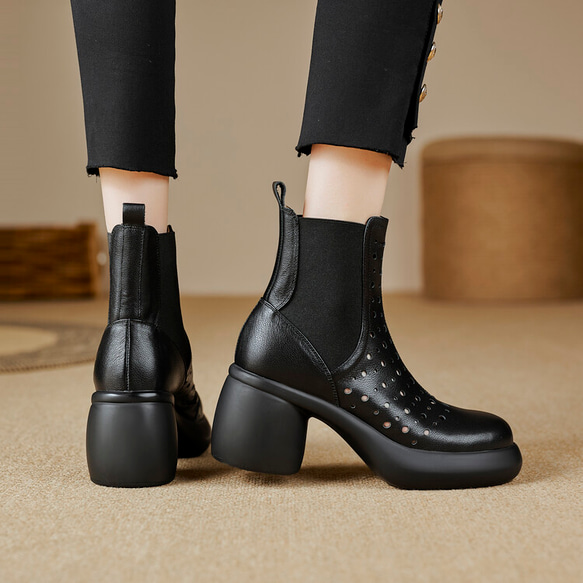 ★24春夏新作★本革 オリジナル商品　夏でも履けるブーツ サンダル レディース 22～26サイズ  C-830 2枚目の画像