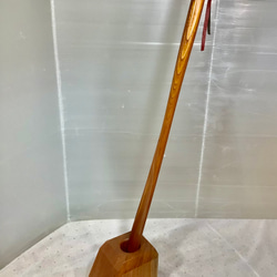 天然木 長いパープルハート靴べら／紫檀型ブーツ型スタンド 一点物