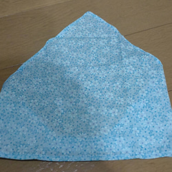 大人用三角巾 ゴム入り 花柄 水色 その他ファッション雑貨 ht-hana