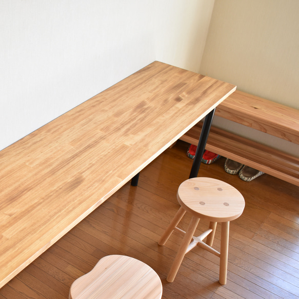【幅160cm】シンプルな長テーブル 4枚目の画像