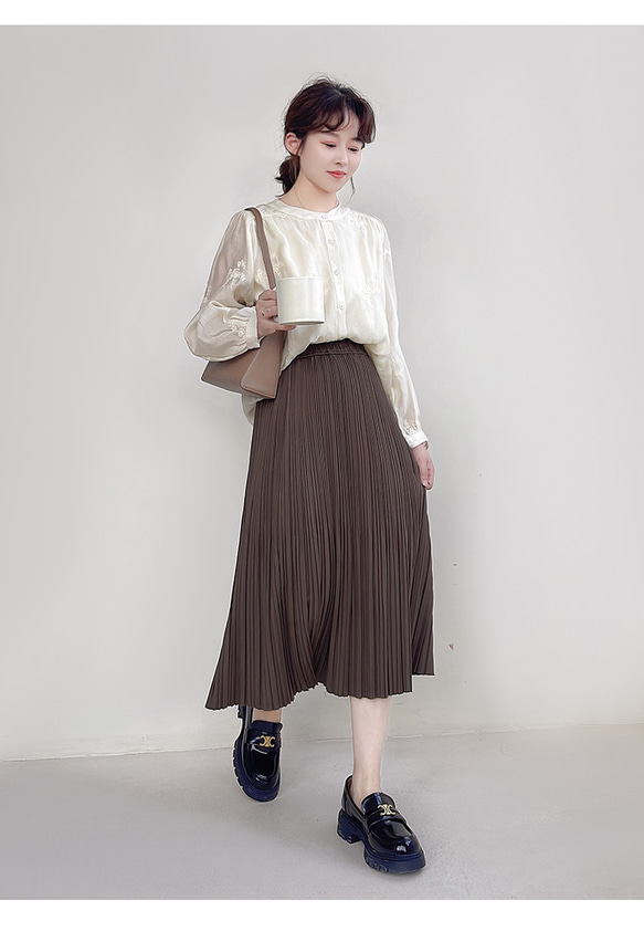 身長140㎝～155㎝の小柄女性向けのプリーツスカートAライン