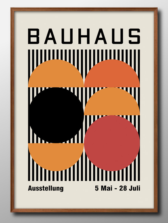 14468■アートポスター　絵画　A3サイズ『バウハウス　BAUHAUS』イラスト　デザイン　上級マット紙　北欧 1枚目の画像