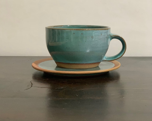 陶器 緑青のカップ&ソーサー ティーカップ TUTI no TE 通販