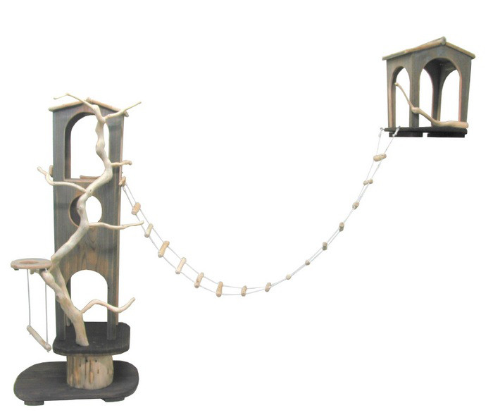 オリジナルバードジムタワー(サブハウス・吊りハシゴ付き)　pb106