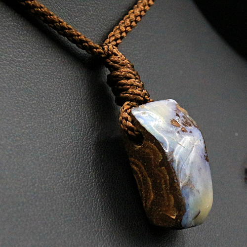 ボルダーオパール 穴あき タンブル ana_tumble188 ネックレス