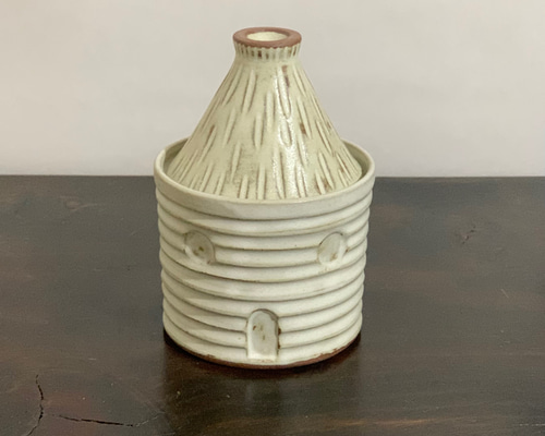 手作り陶器シュガーポット ― マットスぺックル仕上げ5427