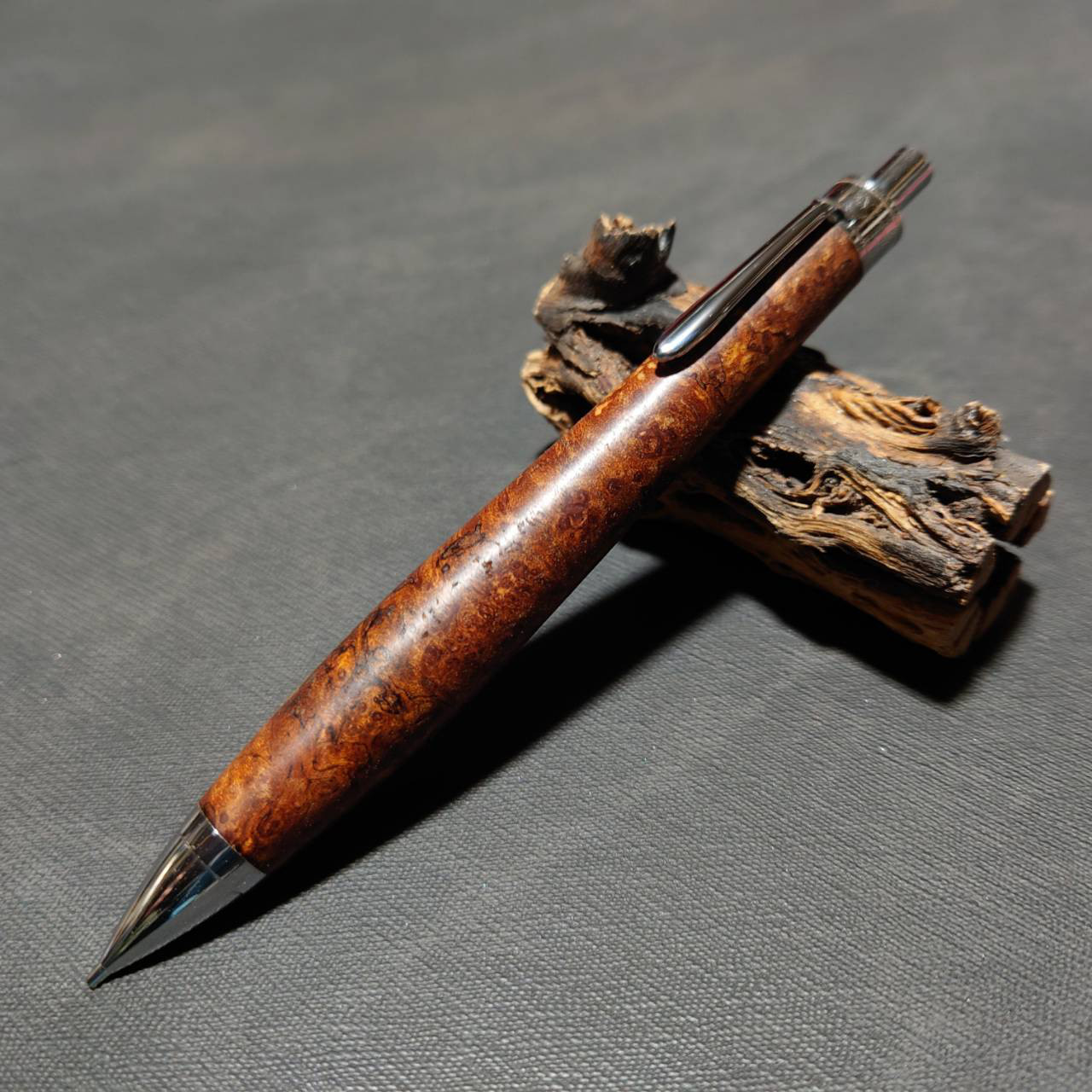 スポルテッドメープルバール  ウッドシャープペンシル【送料・ギフトボックス無料・当日発送】101