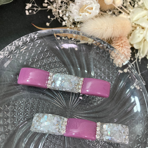 旧★ハンドメイド　レジンヘアゴム　花束　ベージュパール　シェル cac84ed8be7c3b768d3c302c591d51