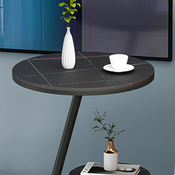 サイドテーブル スレート天板 北欧 シンプル モダン おしゃれ 円形 インテリア コンパクト リビング ch-1362 8枚目の画像