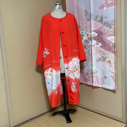 着物　リメイク　薄手コート 着物リメイク/紬のコート制作/セミオーダーメイドご依頼 – 和遊湘南