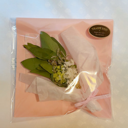 ミモザミニスワッグ　手のひらサイズ　タグ付き 17枚目の画像