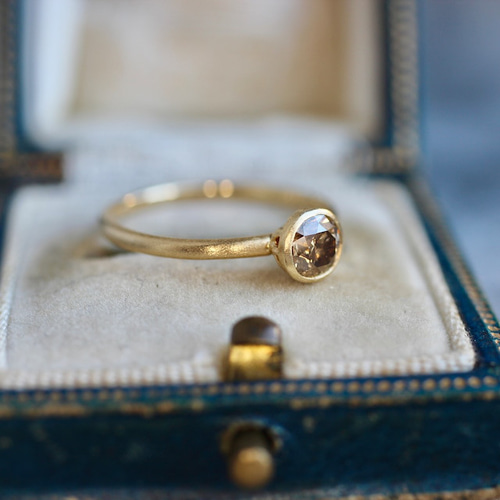 最終価格 K18YG ブラウンダイヤモンド ロゼット チャーム 最終価格