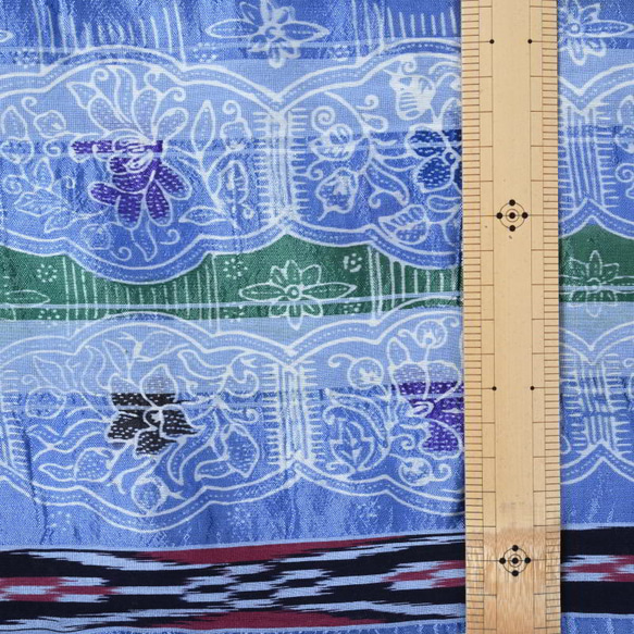 【アウトレット特価品】NUO-027②（GS418）イカット×バティック 手織り 手染め シルク生地 2枚目の画像