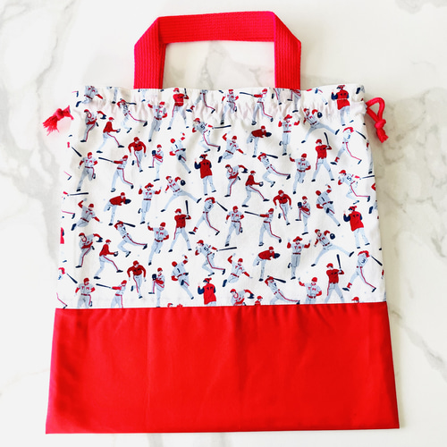 要在庫確認】 ベースボール お着替え袋 体操服袋・お着替え袋 atelier  