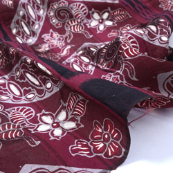 【アウトレット特価品】NUO-027⑩（GS420）イカット×バティック 手織り 手染め シルク生地 4枚目の画像