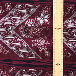 【アウトレット特価品】NUO-027⑩（GS420）イカット×バティック 手織り 手染め シルク生地 2枚目の画像