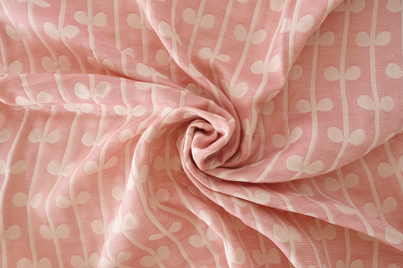 『happa』  オリジナル4重ガーゼ　綿100％　葉っぱ柄　ピンク色 2枚目の画像