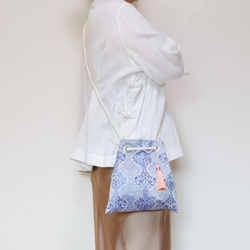 FUJIYAMA Pochette 中國藍 2WAY 簡約手拿包，可肩背或斜背 第7張的照片