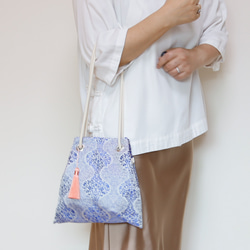 FUJIYAMA Pochette 中國藍 2WAY 簡約手拿包，可肩背或斜背 第3張的照片