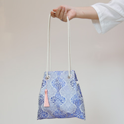 FUJIYAMA Pochette 中國藍 2WAY 簡約手拿包，可肩背或斜背 第1張的照片
