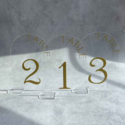 テーブルナンバー 【席札】 ウェディング スタンド付き 席次表・席札