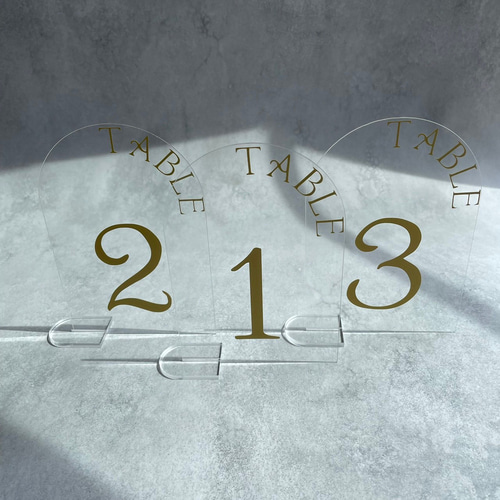 テーブルナンバー 【席札】 ウェディング スタンド付き 席次表・席札