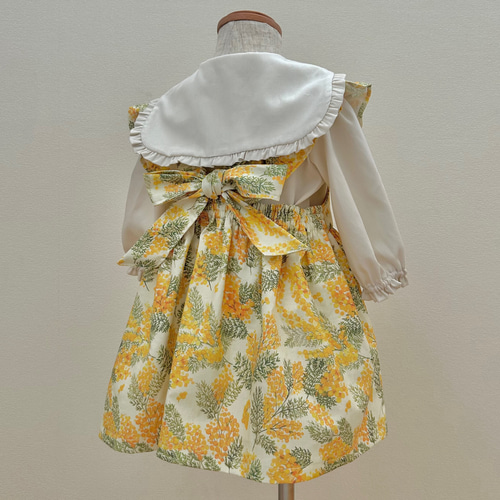 受注販売】ミモザ柄ワンピース 80 ベビー服 cocomama 通販 17476743