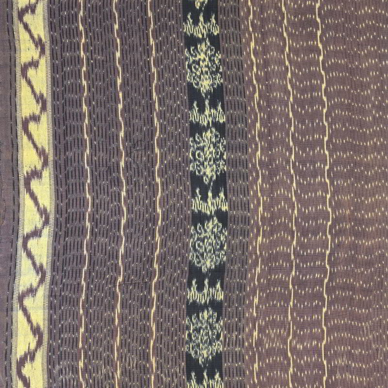 イカット 手織り なごや帯 綿100%　全通 希少 インドネシア　未使用 貴久樹 インドネシアイカット 木綿 全通名古屋帯【お仕立て