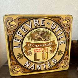 フランス LUのシャンパンシリーズビスケット缶 アンティーク その他