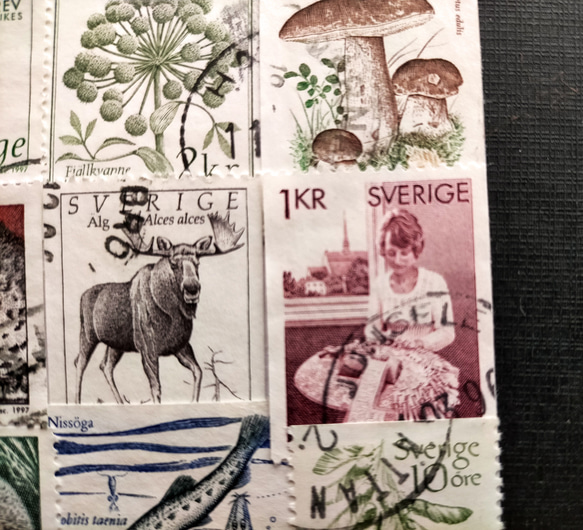 Vintageスウェーデン古切手セット 12枚【Sweden】DA-STE138 3枚目の画像