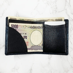 日本製　パイソン　マット仕上げ　超薄型　コンパクトウォレット　ミニ財布　エキゾチックレザー 3枚目の画像