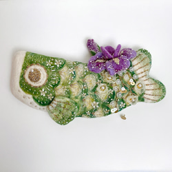 お花デザインの鯉のぼり　壁飾り　〜花菖蒲と小花〜　【こどもの日・端午の節句】 8枚目の画像