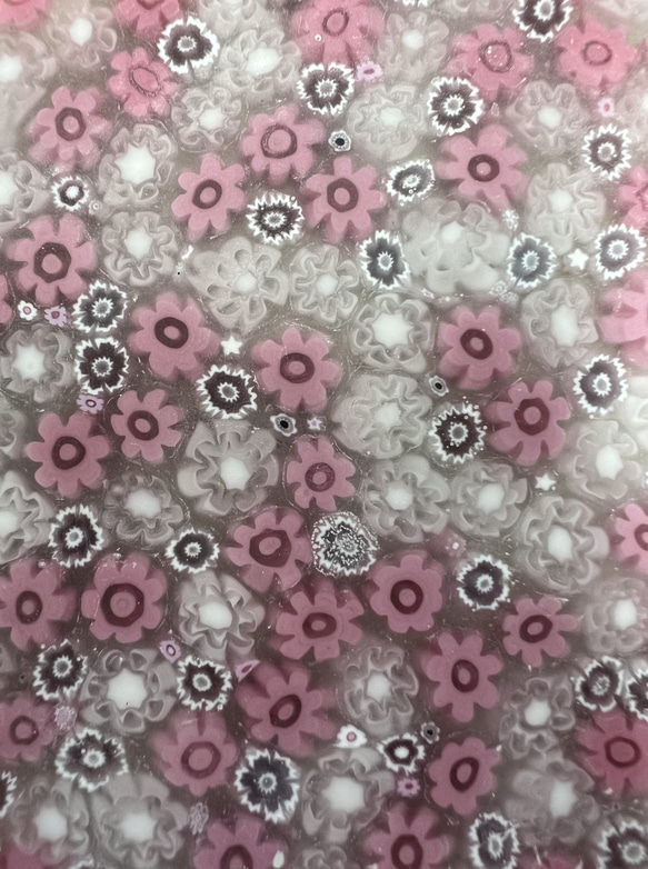 ベネチアングラス　ミルフィオリのミニプレート　ピンク④ 4枚目の画像