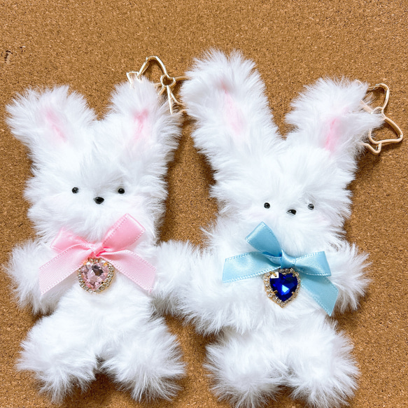 モールドール うさぎ ピンク リボン モール人形 かわいい モールドール うさぎ ピンク リボン モール人形 かわいい