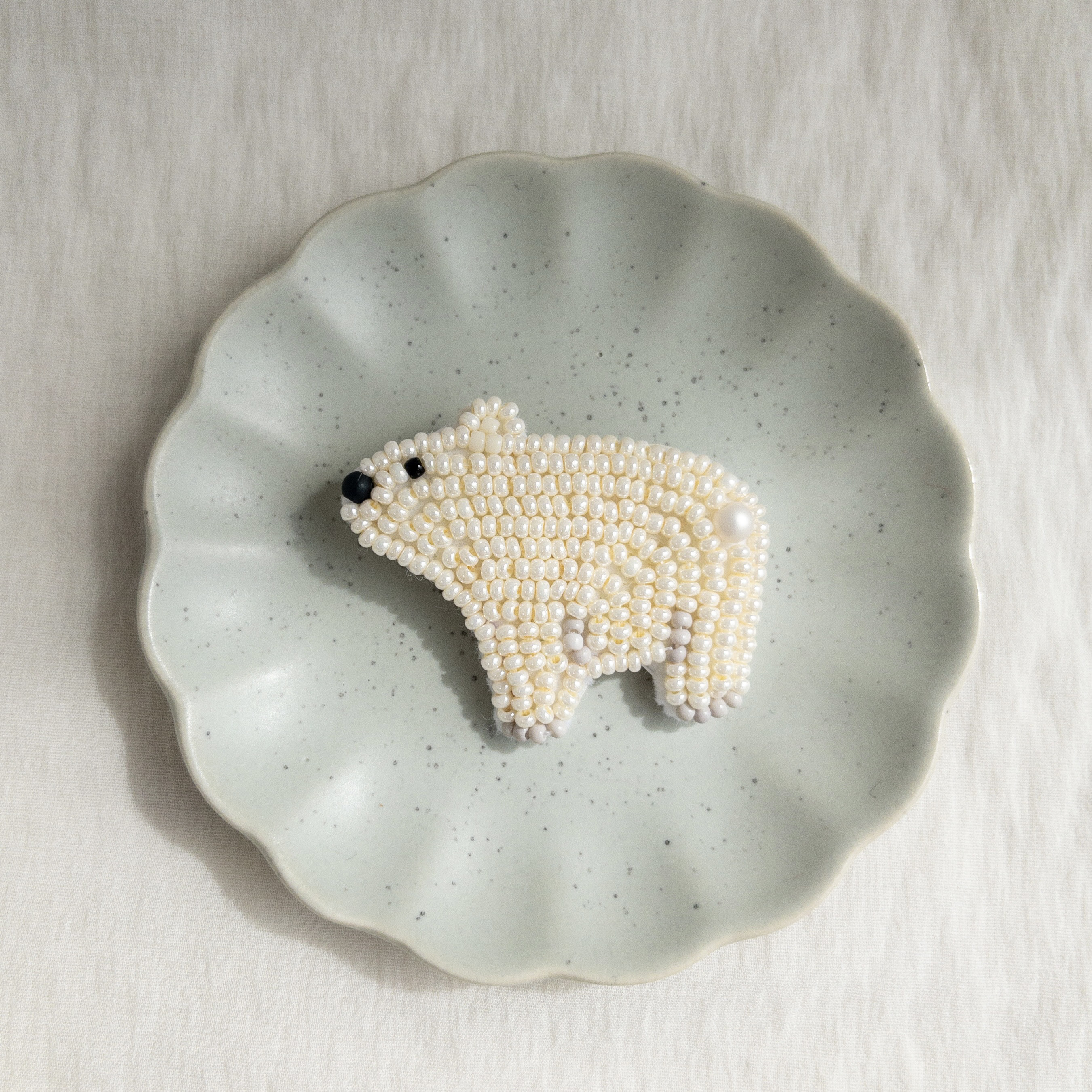 あるち プロフ必読☘️様　ヌビ　刺繍白くま/ライトブルー　入園３点セット