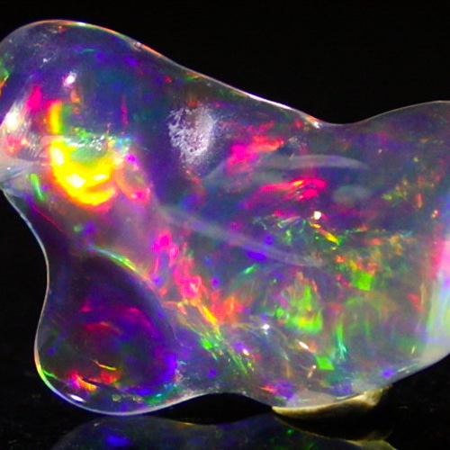 原石（ホワイトオパール1） オパール(宝石名ホワイト・オパール)オーストラリア産 ソ付(彩珠