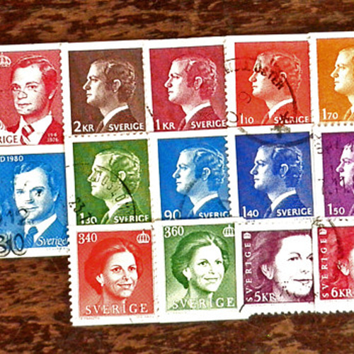Vintageスウェーデン古切手セット 14枚【Sweden】DA-STE022 包装紙 