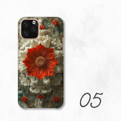 花卉設計時尚優雅智慧型手機保護殼相容於所有型號後背式硬殼 NLFT-HARD-a270 第7張的照片
