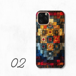 現代藝術設計圖案彩色智慧型手機保護殼相容於所有型號後背式硬殼 NLFT-HARD-a276 第4張的照片