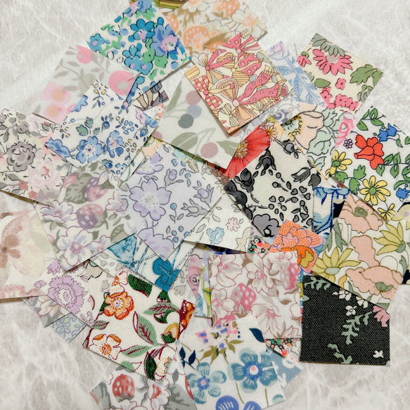 リバティ布シール ファブリックシール 50枚 シール・ステッカー  