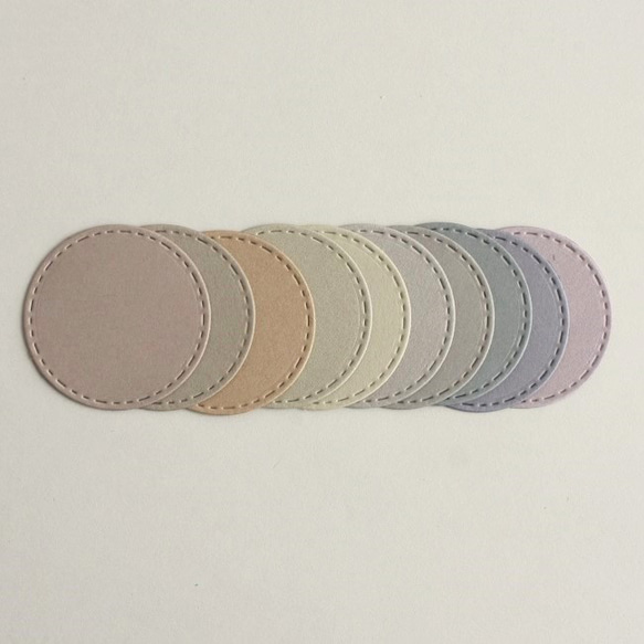 丸のデザインペーパー10枚セット・クラフトパンチ・くすみカラー 3枚目の画像